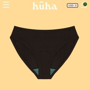 2XL Huha Bikini style undies in black (set of 2 undies)